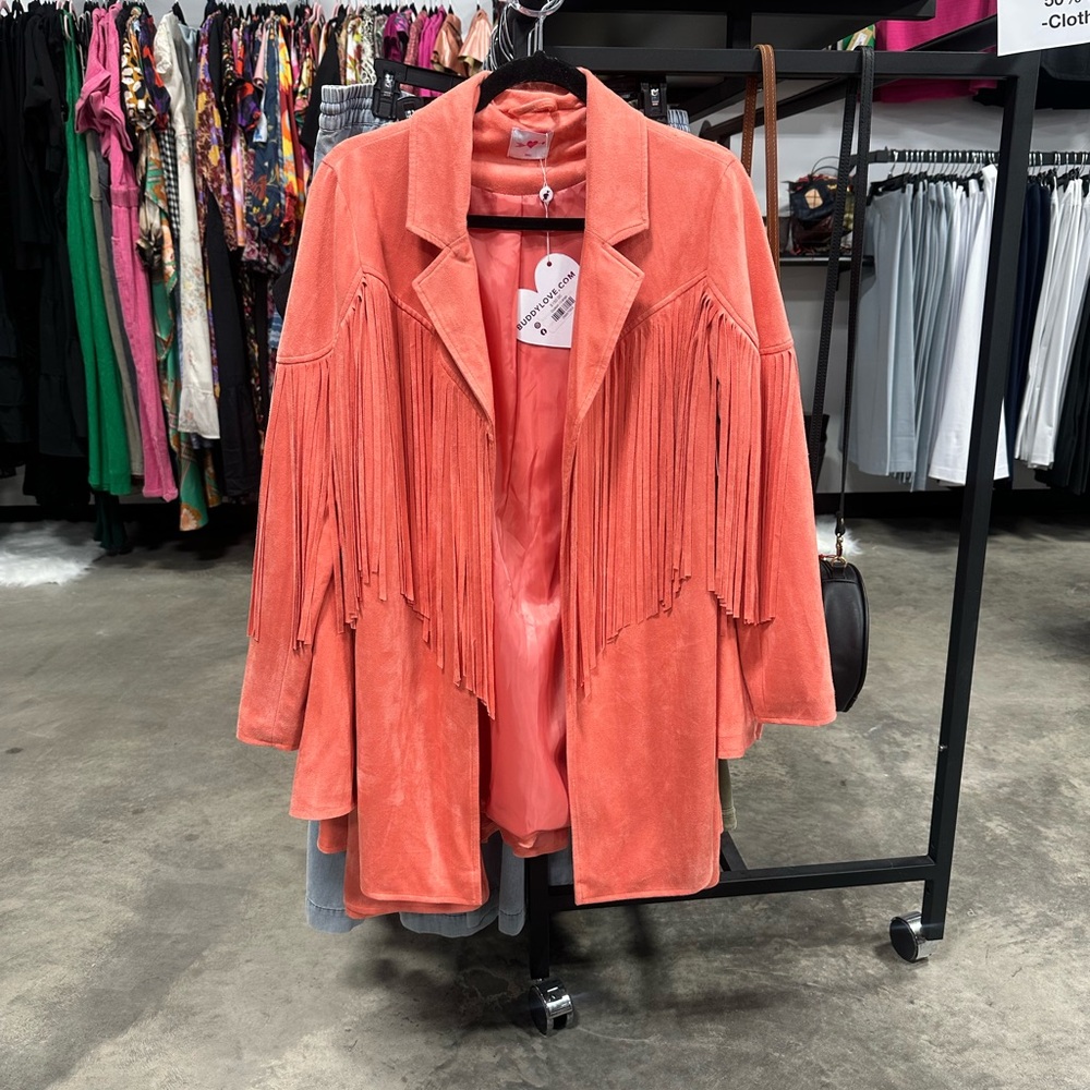 Buddy Love Pink Blazer Textured Lightweight
